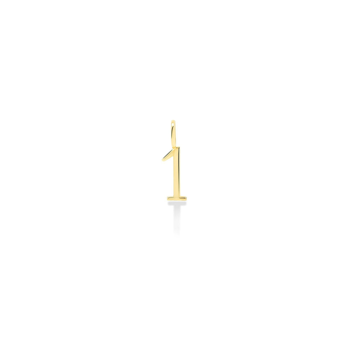 Quill Number Charm – 14K Gold