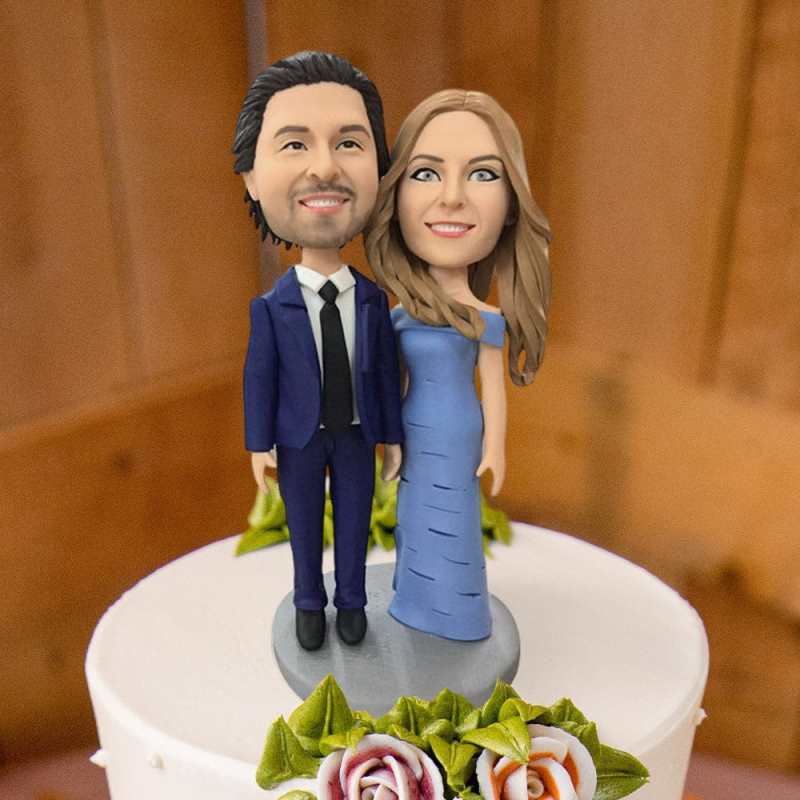 Custom 2-Person Bobblehead with Engraved Text