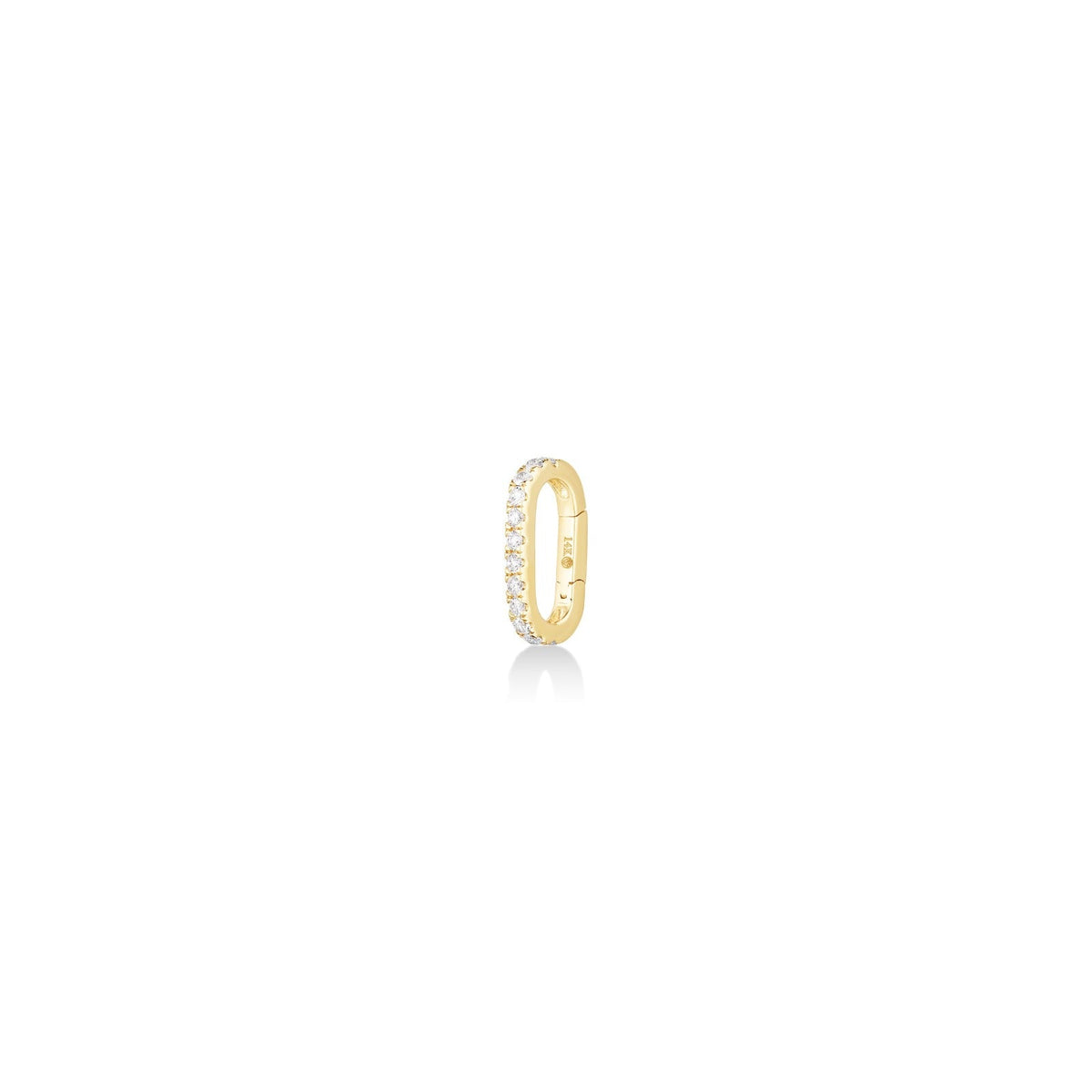 Small Diamond Charm Lock – 14K Gold Pavé